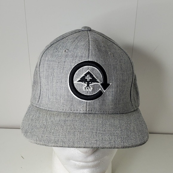 Lrg Other - LRG Lifted Research Group Trees Snapback Hat Grey Baseball Cap Embroidered Logo